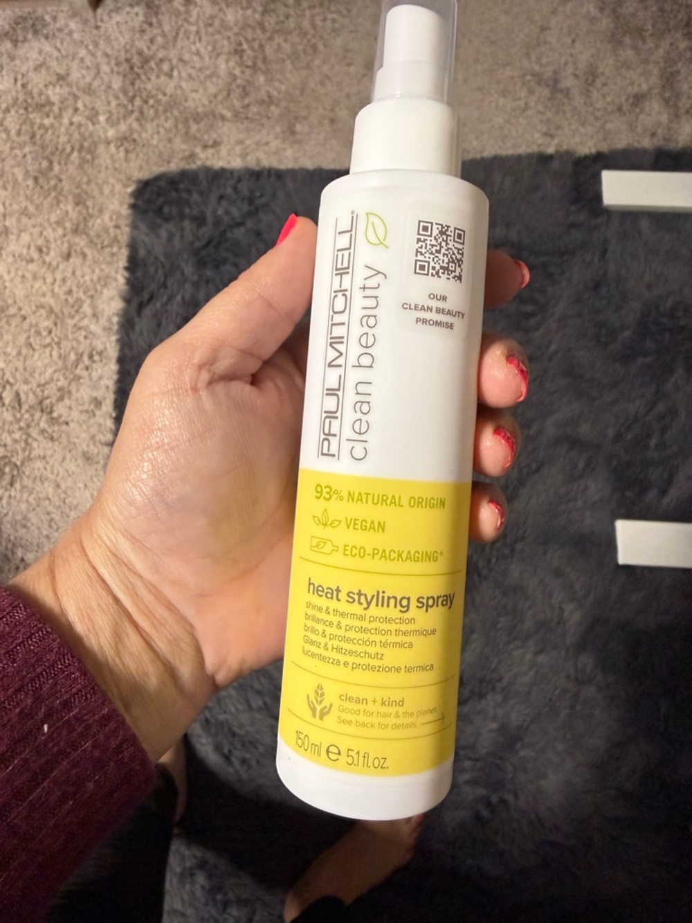 Paul Mitchell Clean Beauty Heat Styling Spray - White & Yellow Bottle